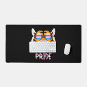 Tiger Transgender Flag Lgbt Schreibtischunterlage (Tastatur & Maus)