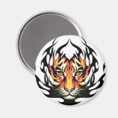Tiger Tribal Tattoo-Magnet Magnet (Vorderseite/Rückseite)