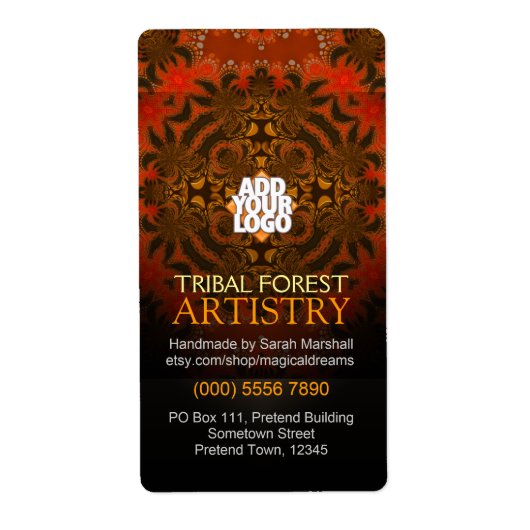Tiger-Tribal-Wald-Kunstlabel (Vorne)
