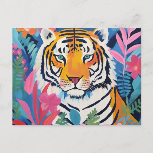 Tiger Tropical Postkarte (Vorderseite)