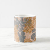 Tiger, tropisches Panther rosa Kaffeetasse (Mittel)