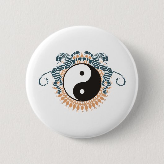 Tiger u. Yin Yang Button (Vorderseite)