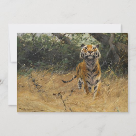 Tiger über die Uhr | Wilhelm Kuhnert (Vorderseite)