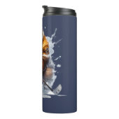 Tiger über Eishockey-Abenteuer Thermosbecher (Nach rechts gedreht)