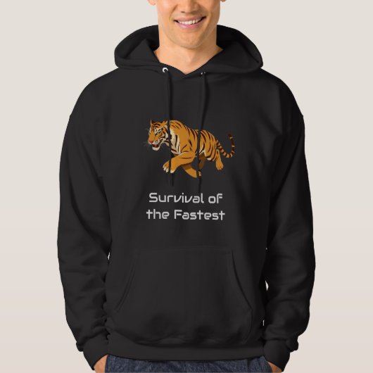 Tiger – Überleben der Schnellsten Hoodie (Vorderseite)