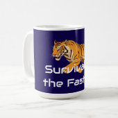Tiger – Überleben der Schnellsten Kaffeetasse (Vorderseite Links)