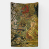 Tiger überrascht in einem tropischen Sturm Banner (Vertikal)