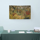 Tiger überrascht in einem tropischen Sturm Banner (Messe)