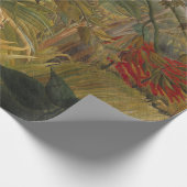 Tiger überrascht in einem tropischen Sturm Geschenkpapier (Ecke)