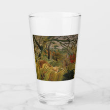 Tiger überrascht in einem tropischen Sturm