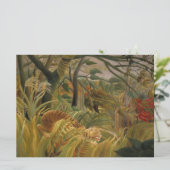 Tiger überrascht in einem tropischen Sturm Karte (Stehend Vorderseite)