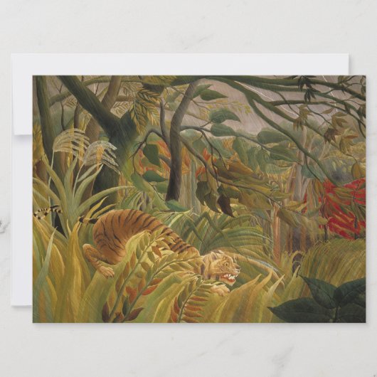 Tiger überrascht in einem tropischen Sturm Karte (Vorderseite)