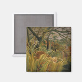 Tiger überrascht in einem tropischen Sturm Magnet (Vorderseite/Rückseite)