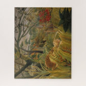 Tiger überrascht in einem tropischen Sturm Puzzle (Vertikal)