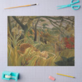 Tiger überrascht in einem tropischen Sturm Seidenpapier (Basteln)