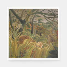 Tiger überrascht in einem tropischen Sturm Serviette