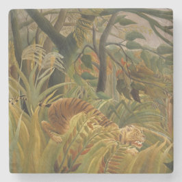 Tiger überrascht in einem tropischen Sturm Steinuntersetzer