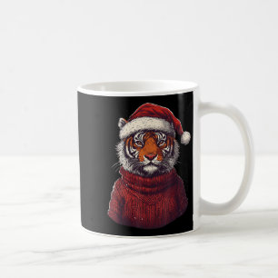Tiger Ugly Sweater Weihnachtsmannmütze Weihnachten Kaffeetasse