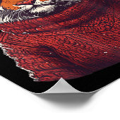 Tiger Ugly Sweater Weihnachtsmannmütze Weihnachten Poster (Ecke)