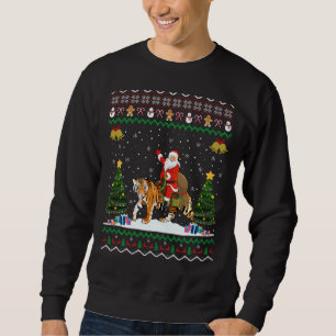 Tiger Ugly Xmas Weihnachten Weihnachten Weihnachte Sweatshirt