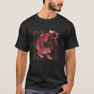 Tiger Umgeben von Blätter Tiger Lover Tiger T-Shirt