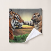 Tiger-und Ausgaben-Badezimmer-Tuch-Set CUBs Badhandtuch Set (Waschlappen)
