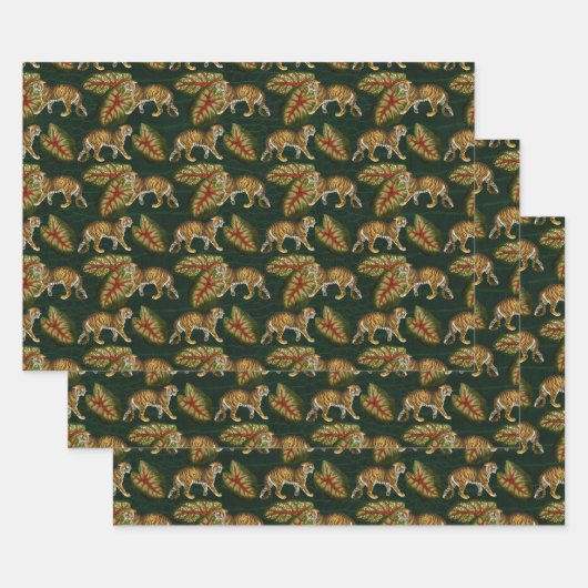 Tiger und Blätter zu Grün (Set)