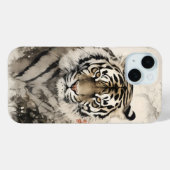 Tiger und Blume Case-Mate iPhone Hülle (Rückseite (Horizontal))
