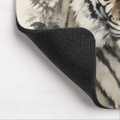 Tiger und Blume Mousepad (Ecke)