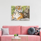 Tiger und Buddha Leinwanddruck (Insitu (Wohnzimmer))