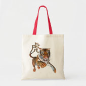 Tiger und chinesisches Symbol Tragetasche (Vorne)