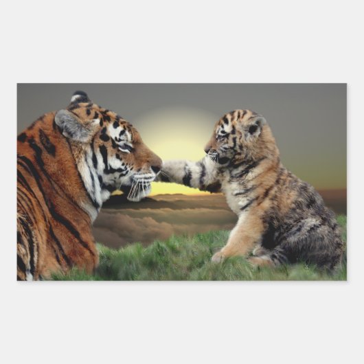 Tiger und Cub Stickers (Vorderseite)