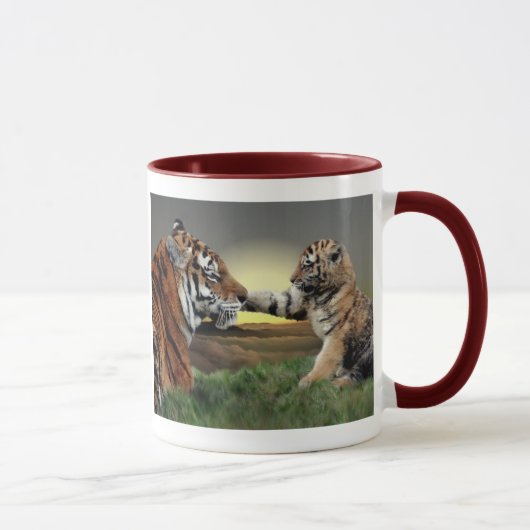 Tiger und Cub Tasse (Rechts)