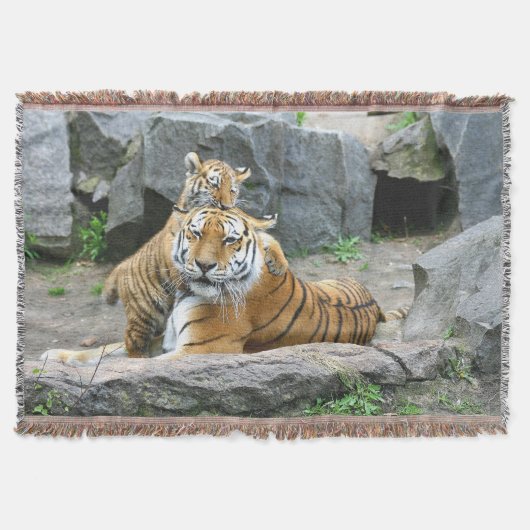 Tiger und Cube Liebe Decke (Vorderseite)
