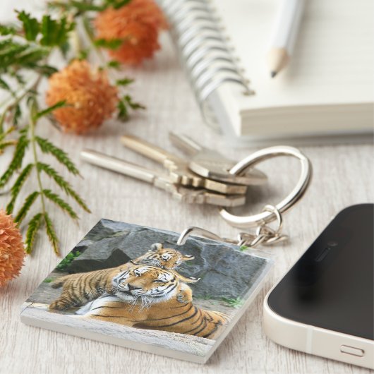 Tiger und Cube Liebe Schlüsselanhänger (Vorderseite rechts)