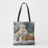 Tiger und Cube Liebe Tasche (Vorderseite)