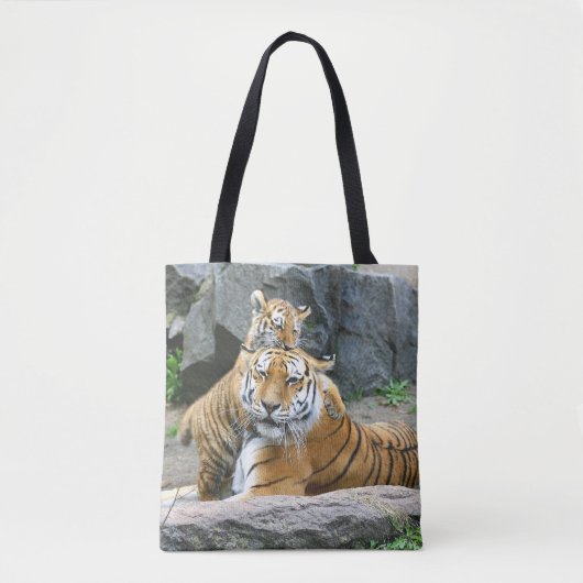 Tiger und Cube Liebe Tasche (Vorderseite)