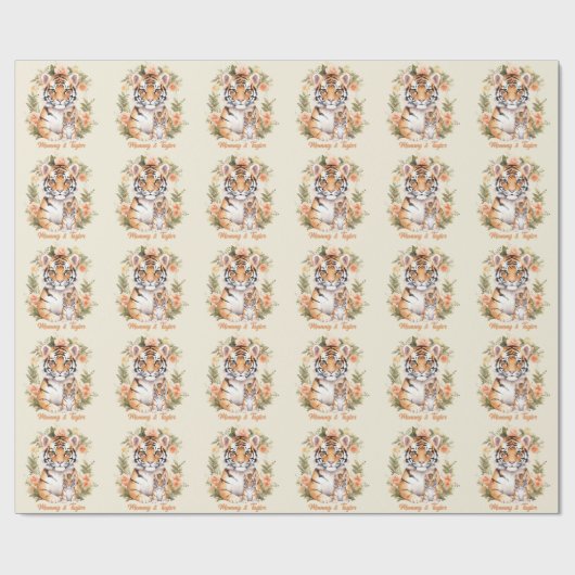 Tiger und cube New baby Holiday Geschenkpapier (Flach)