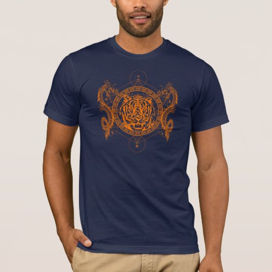 Tiger und Doppeldrachen T-Shirt (Vorderseite)