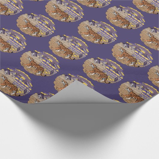 Tiger und Drache Geschenkpapier (Ecke)