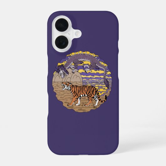 Tiger und Drache iPhone 16 Hülle (Rückseite)