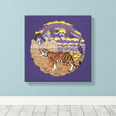 Tiger und Drache Leinwanddruck (Insitu (Holzboden))