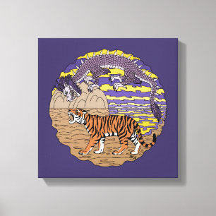 Tiger und Drache Leinwanddruck