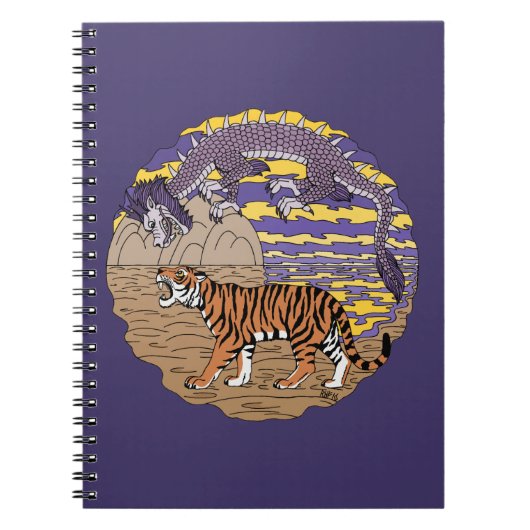 Tiger und Drache Notizblock (Vorderseite)