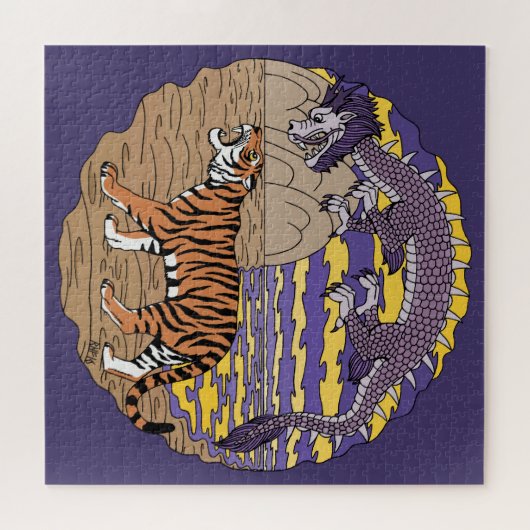 Tiger und Drache Puzzle (Horizontal)