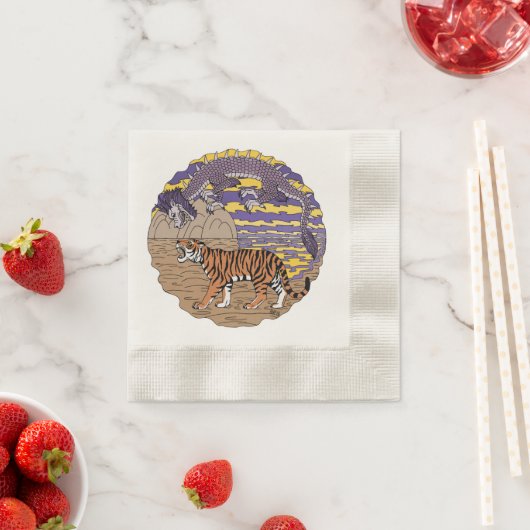 Tiger und Drache Serviette (Beispiel)