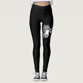 Tiger und Drache, Yin Yang, Moderne Schwarz und We Leggings