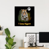 Tiger und Drehkreuze Poster (Heimbüro)