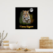Tiger und Drehkreuze Poster (Küche)