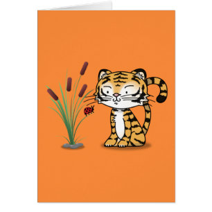 Tiger und ein Marienkäfer